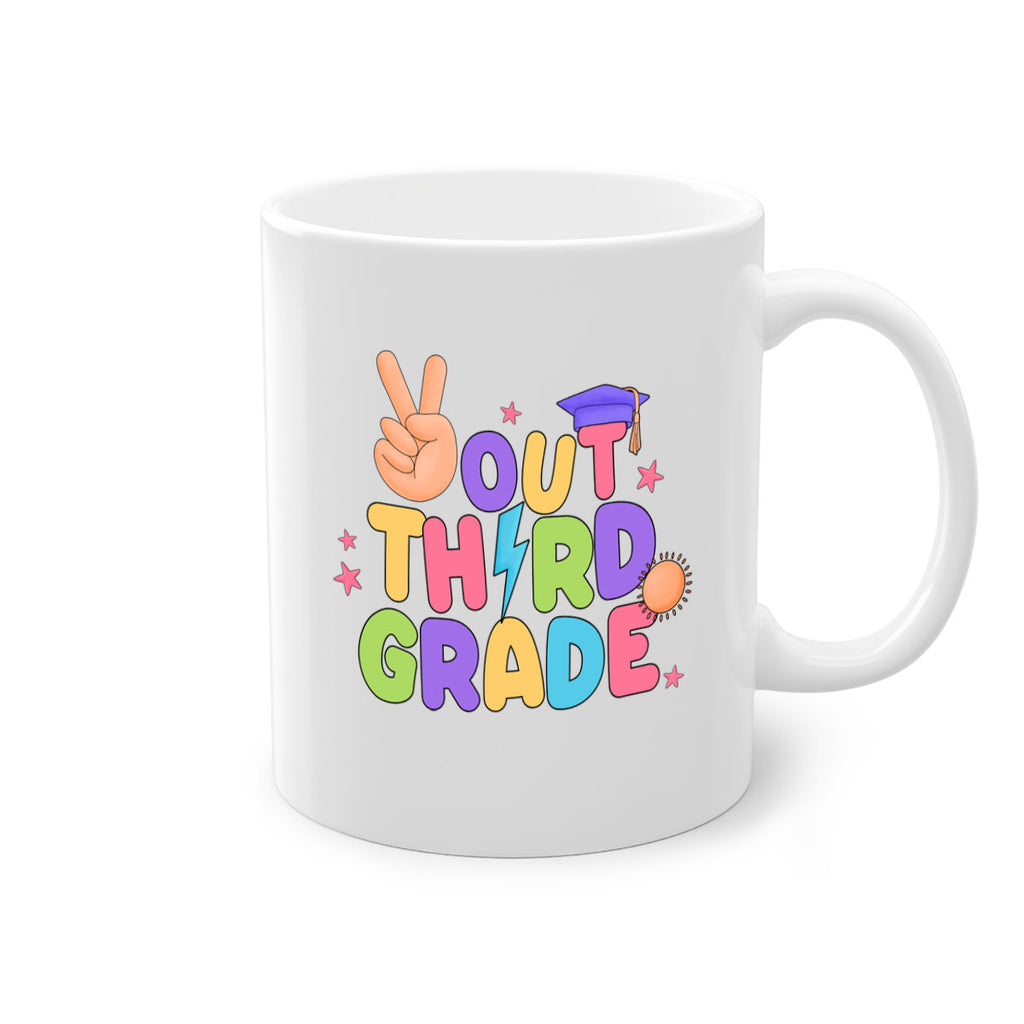 Peace Out 3rd Grade Peace 18#- Third Grade-Mug / Coffee Cup