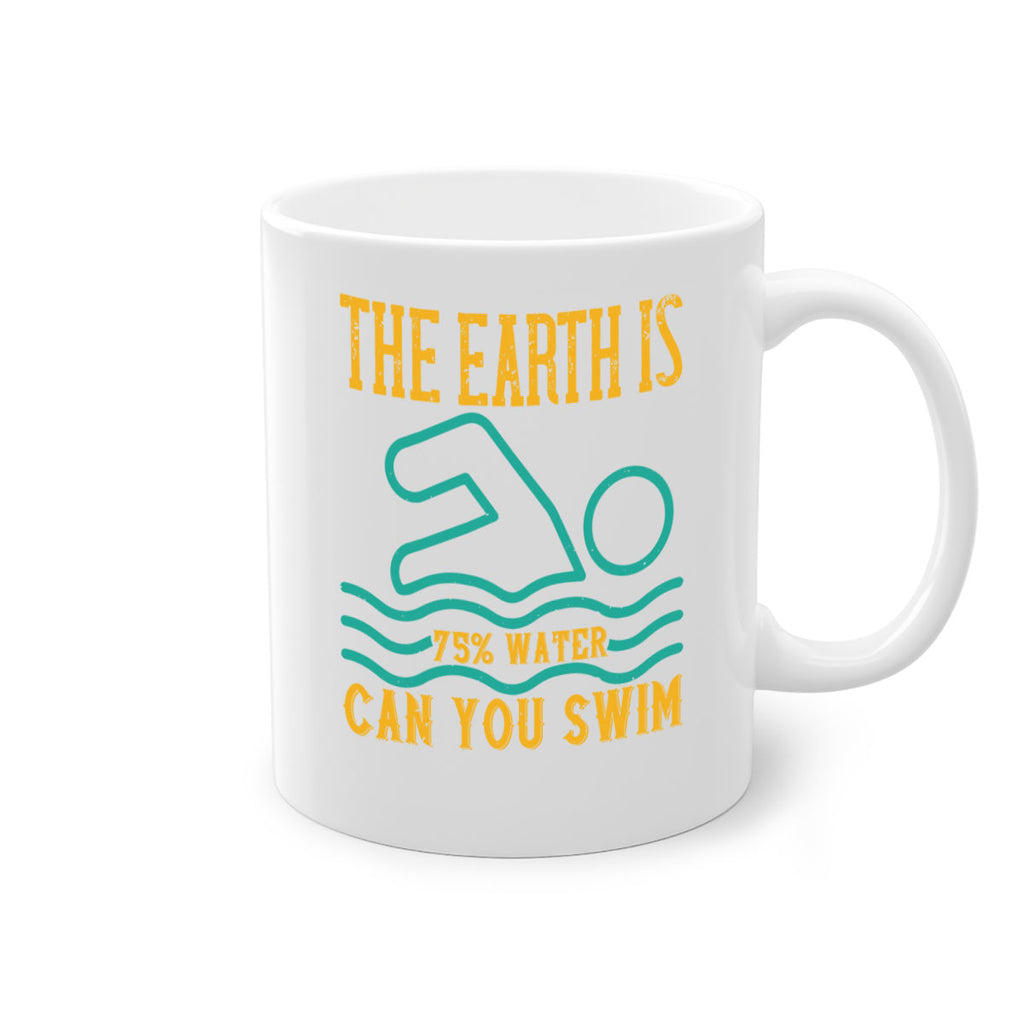 THE EARTH IS WATER CAN YOU SWIM 204#- swimming-Mug / Coffee Cup