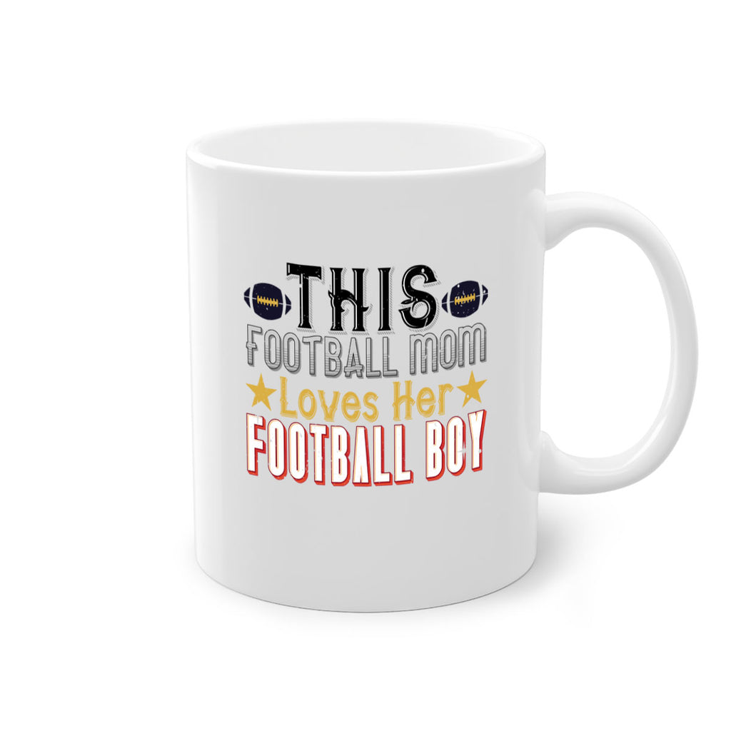 This football mom loves her footboll boy 142#- football-Mug / Coffee Cup