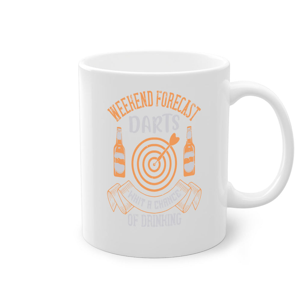 Weekend forecast darts whit a chance of drinking 1755#- darts-Mug / Coffee Cup