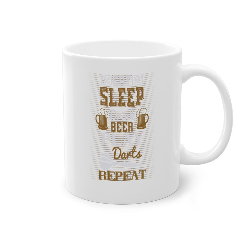 eat sleep drink beer play darts repeat 2259#- darts-Mug / Coffee Cup
