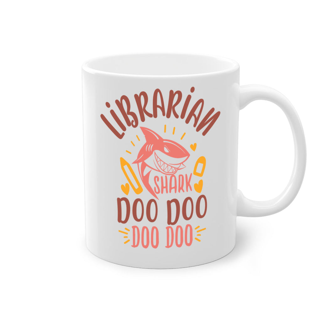 librarian shark doo doo 2#- librarian-Mug / Coffee Cup