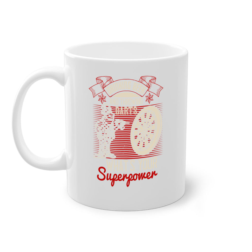 Drinking Beer And Throwing Darts Whats Your Superpower 2269#- darts-Mug / Coffee Cup