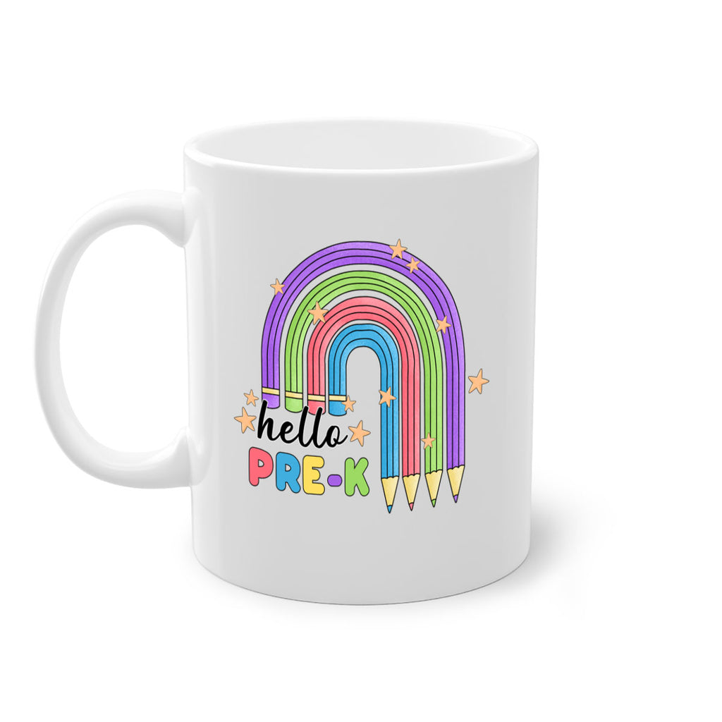 Hello PreK Pencil Rainbow 5#- preK-Mug / Coffee Cup