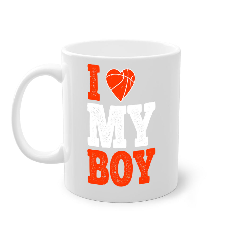 I love my boy 2255#- basketball-Mug / Coffee Cup