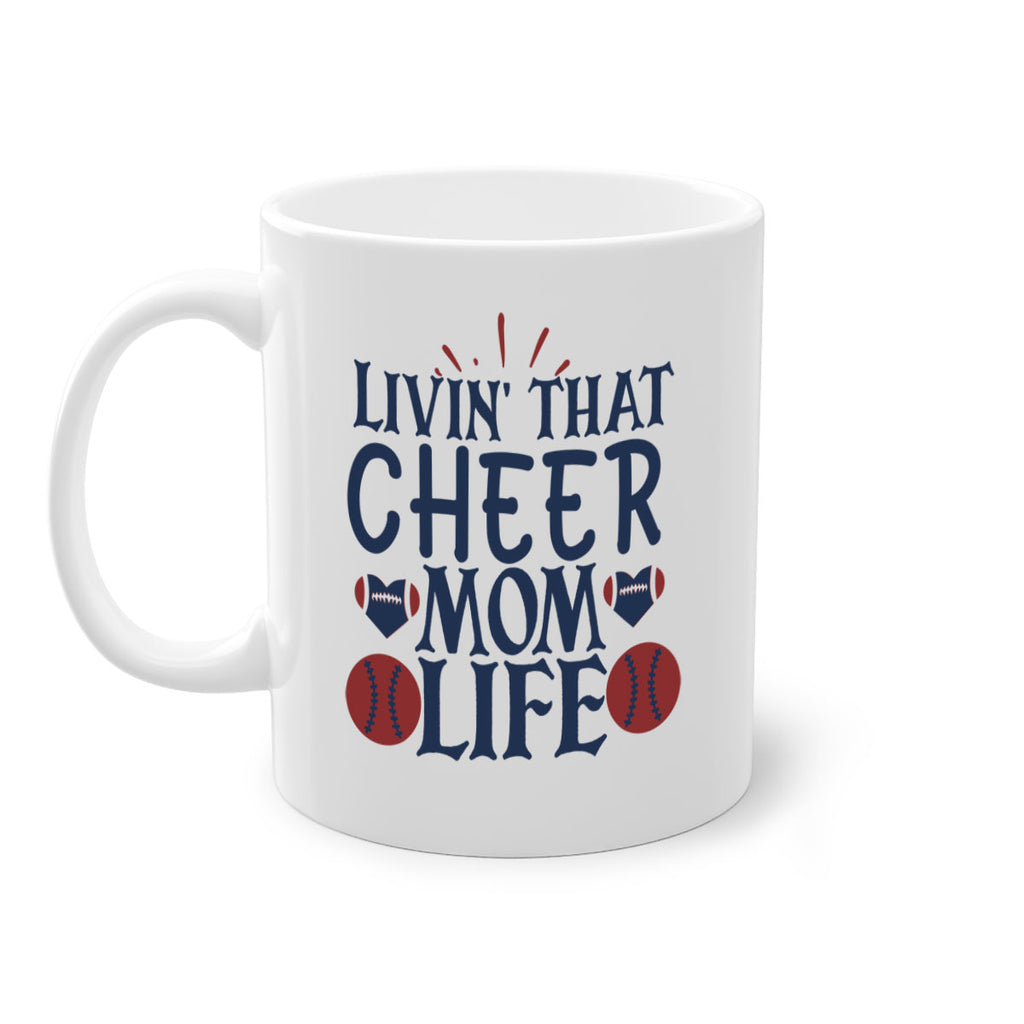 Livin that cheer mom life 1535#- football-Mug / Coffee Cup