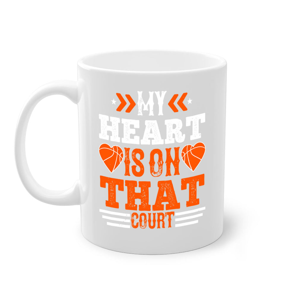 My heart is on that court 641#- basketball-Mug / Coffee Cup