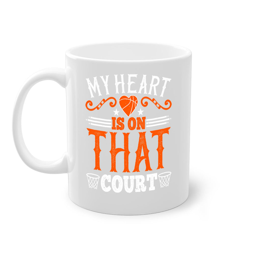 My heart is on that court 643#- basketball-Mug / Coffee Cup