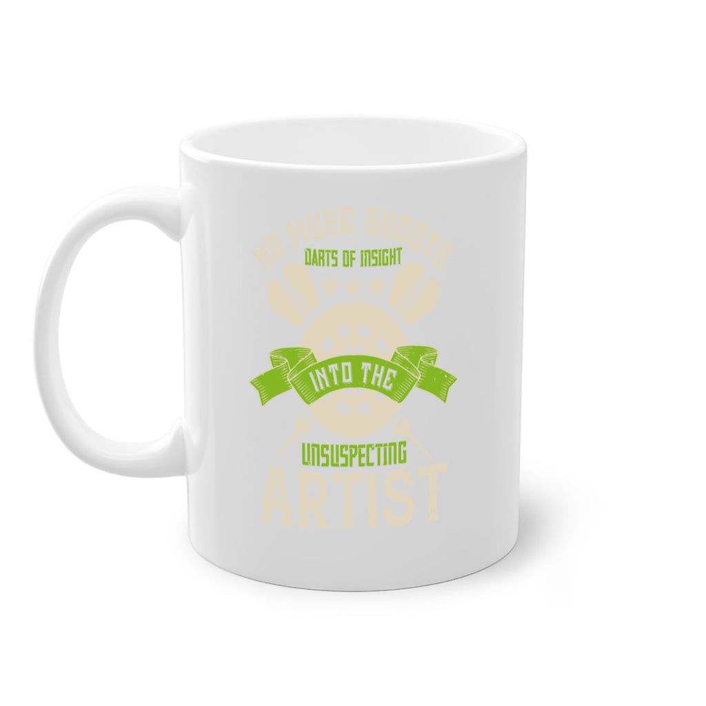No muse shoots darts of insight into the unsuspecting artis 1924#- darts-Mug / Coffee Cup