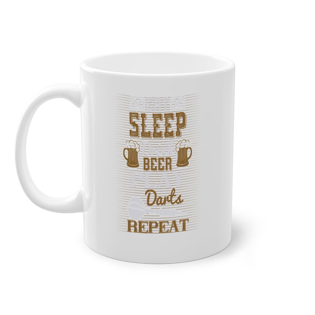 eat sleep drink beer play darts repeat 2259#- darts-Mug / Coffee Cup
