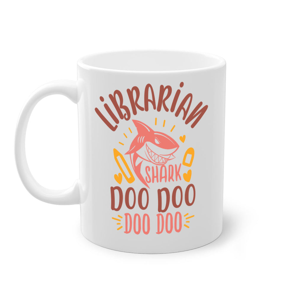 librarian shark doo doo 2#- librarian-Mug / Coffee Cup