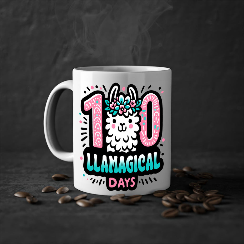 100 Llamagical Days Sublimation 35#- 100 days-Mug / Coffee Cup