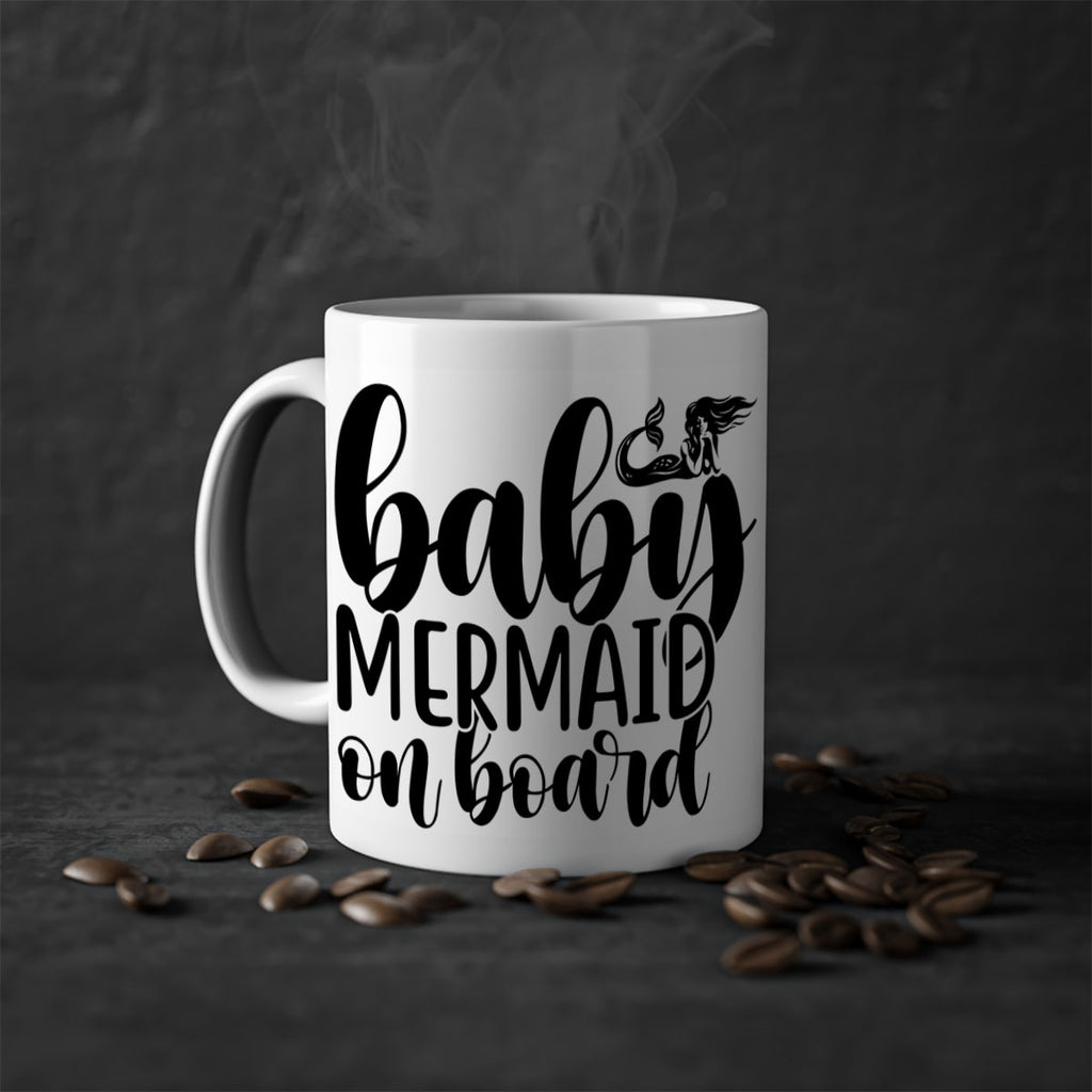 Baby mermaid on board 41#- mermaid-Mug / Coffee Cup