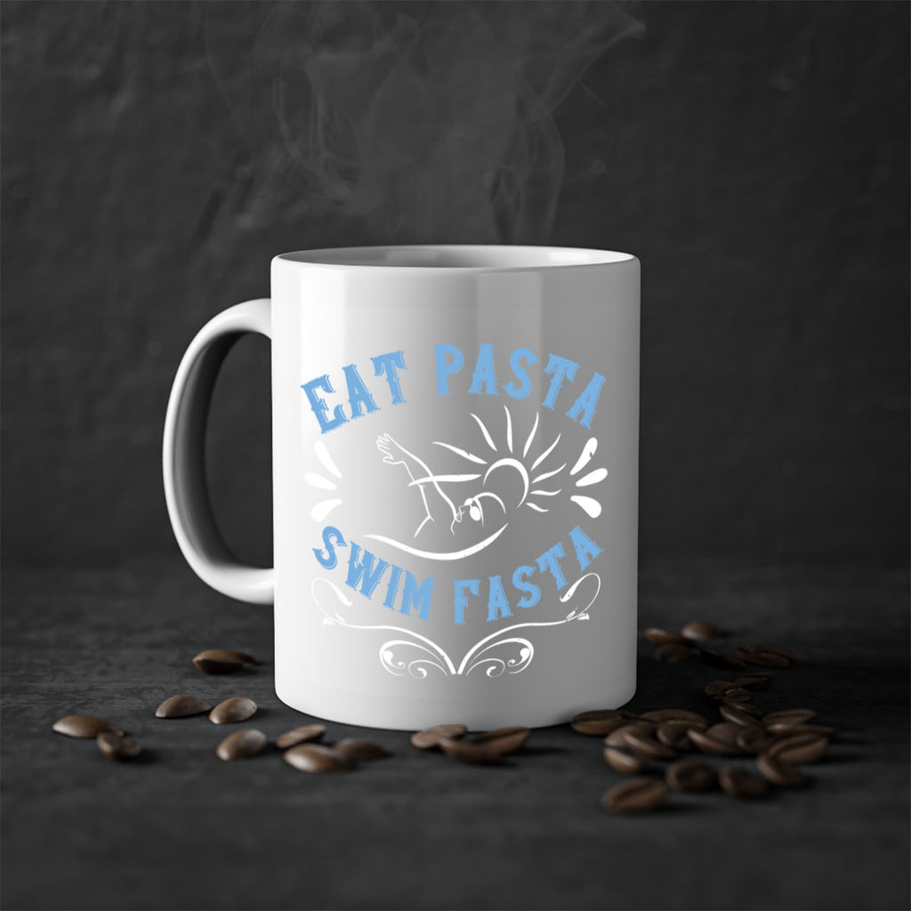 Eat Pasta Swim Fasta 1319#- swimming-Mug / Coffee Cup