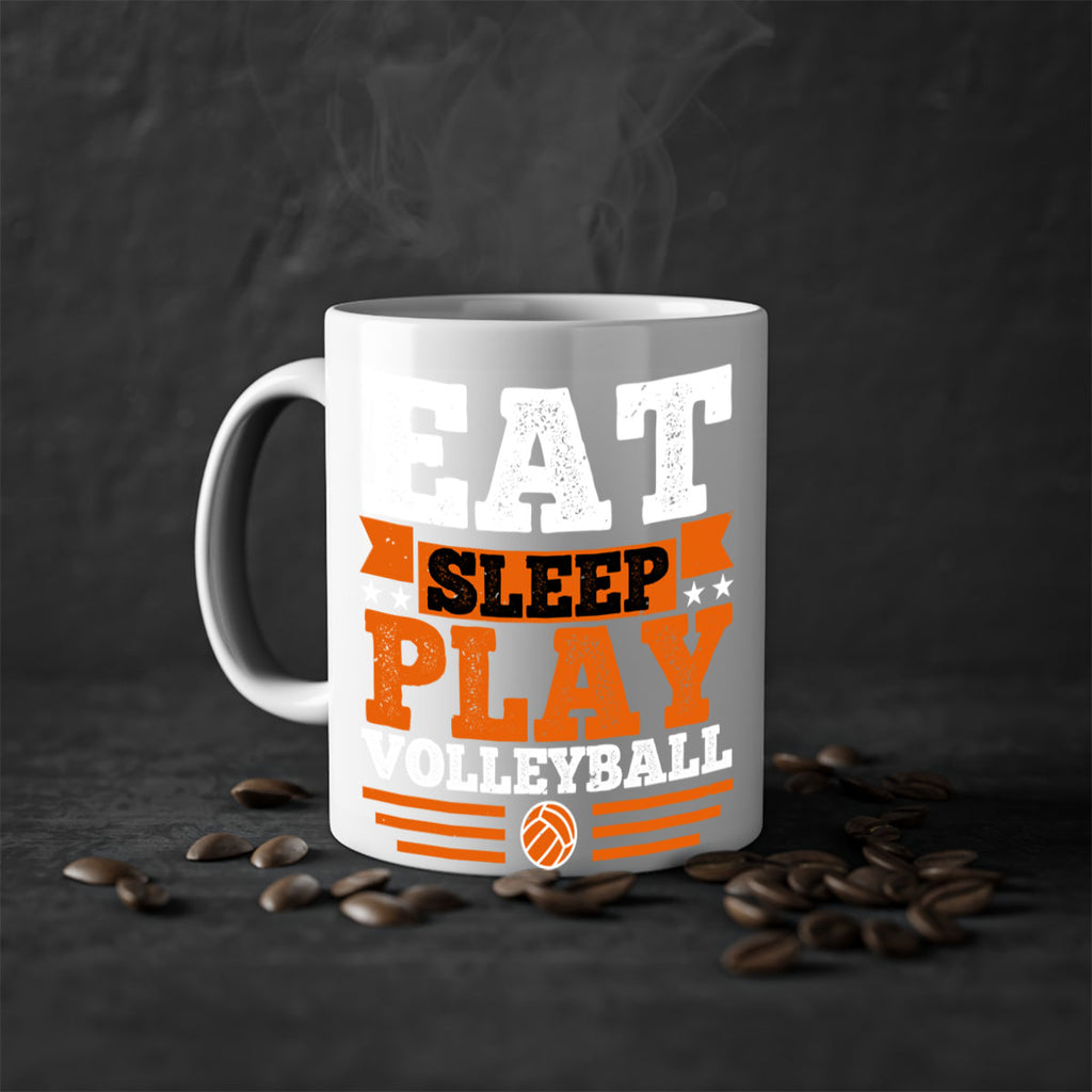 Eat sleep play volleyball 2341#- basketball-Mug / Coffee Cup