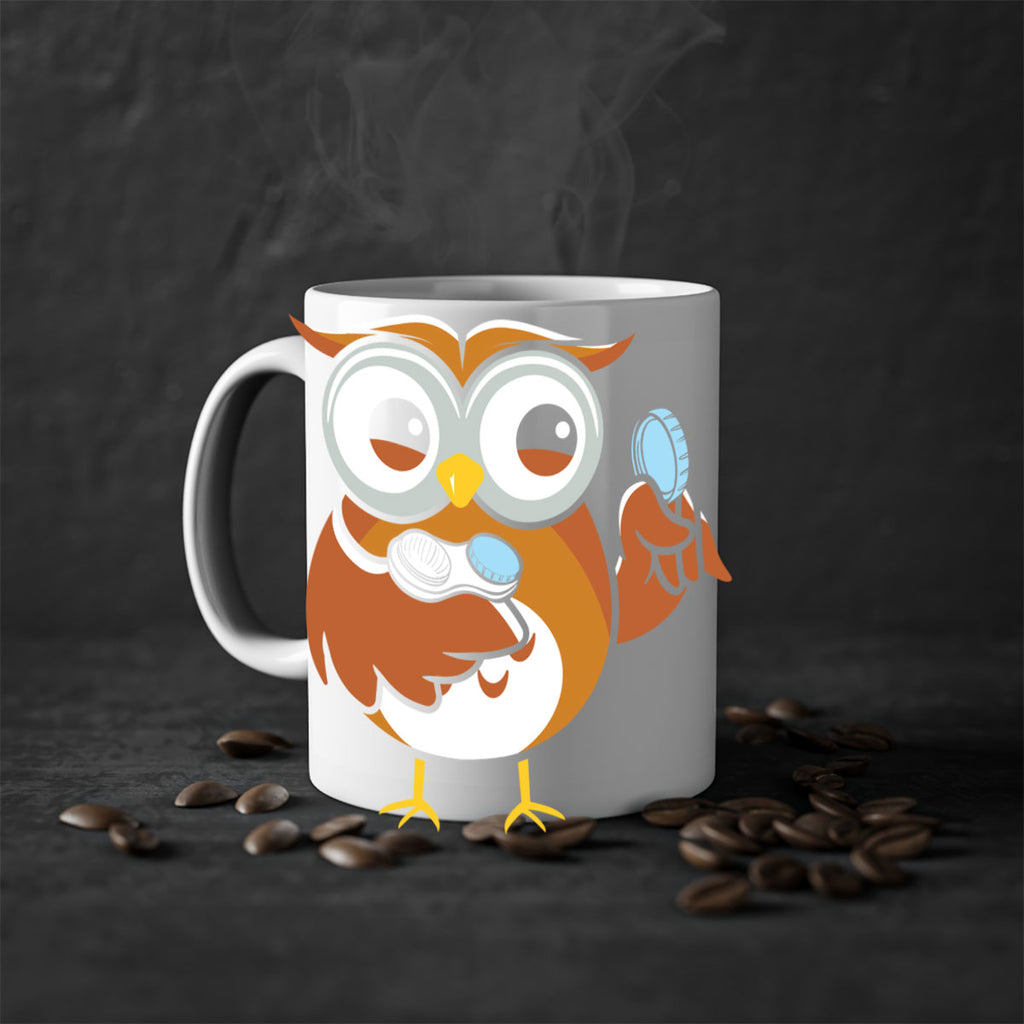 Funny Owl Contact Lens Case A TurtleRabbit 6#- owl-Mug / Coffee Cup