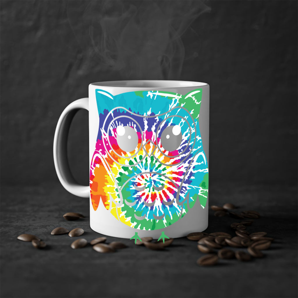 Graphic Owl Tiedye A TurtleRabbit 8#- owl-Mug / Coffee Cup