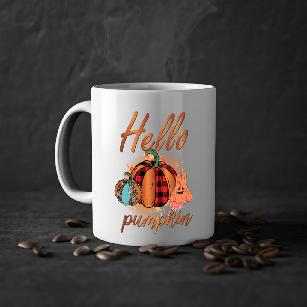 Hello Pumpkin 284#- fall-Mug / Coffee Cup