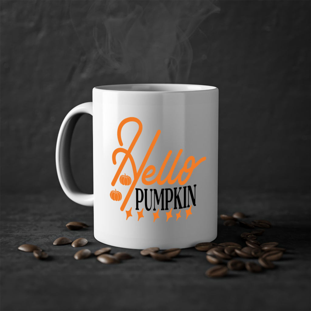 Hello Pumpkin 293#- fall-Mug / Coffee Cup