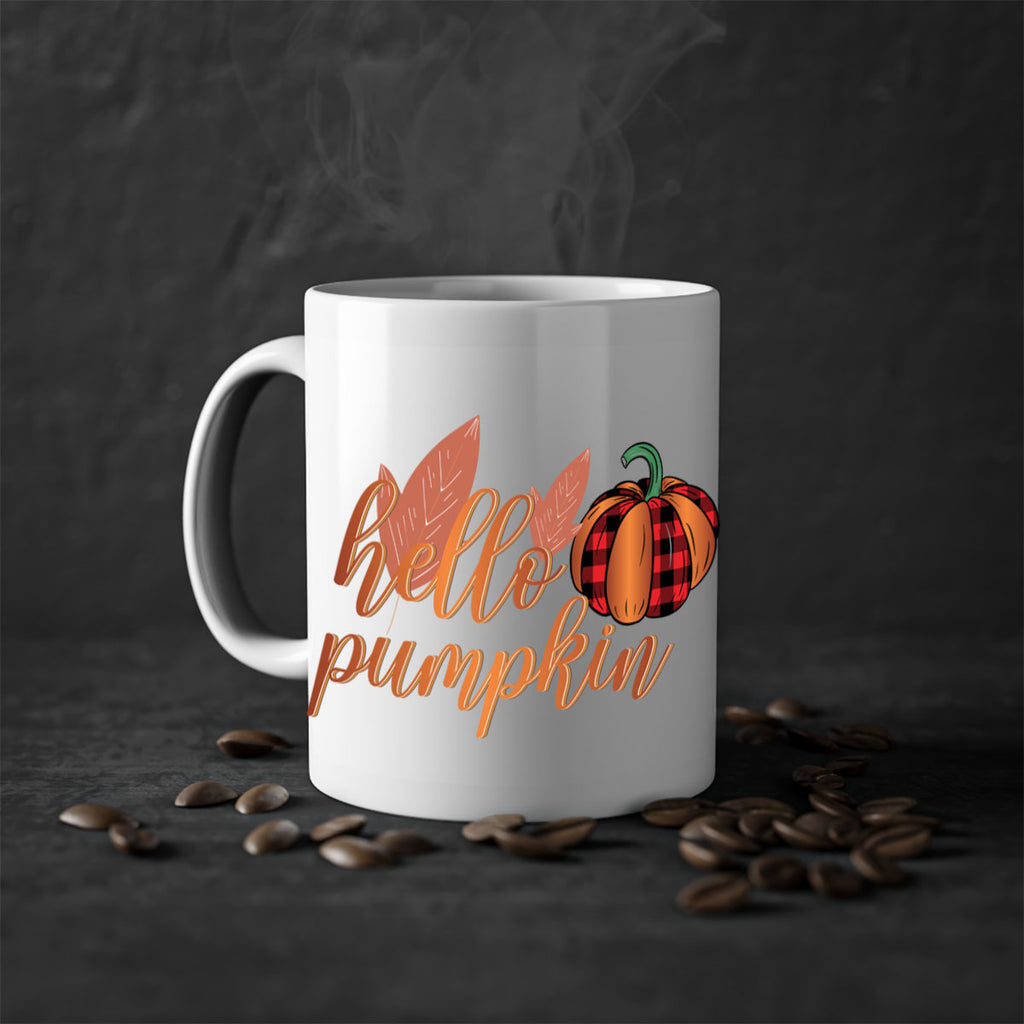 Hello Pumpkin 294#- fall-Mug / Coffee Cup