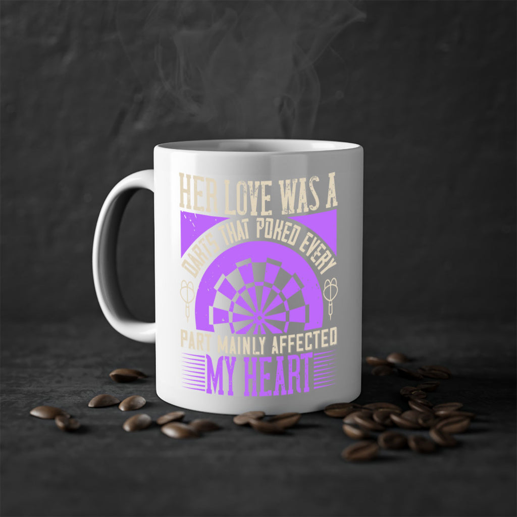 Her Love Was A Darts That Poked Every Part Mainly Affected My Heart 2228#- darts-Mug / Coffee Cup