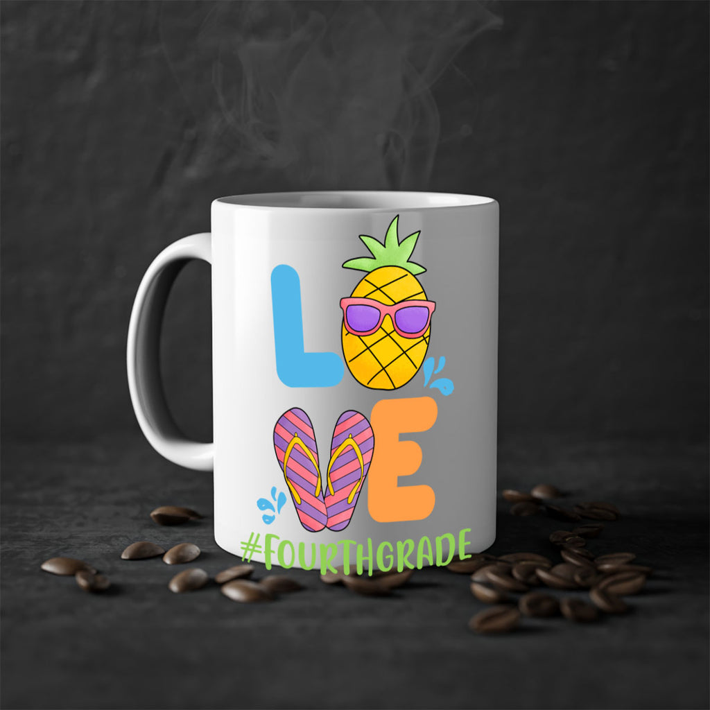LOVE 4th Grade Summer Pineapple 18#- 4th grade-Mug / Coffee Cup