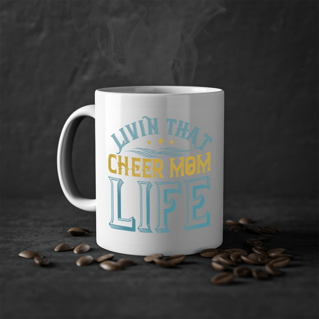 Livin that cheer mom life 786#- football-Mug / Coffee Cup