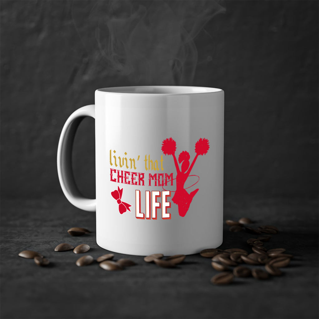 Livin that cheer mom life 787#- football-Mug / Coffee Cup