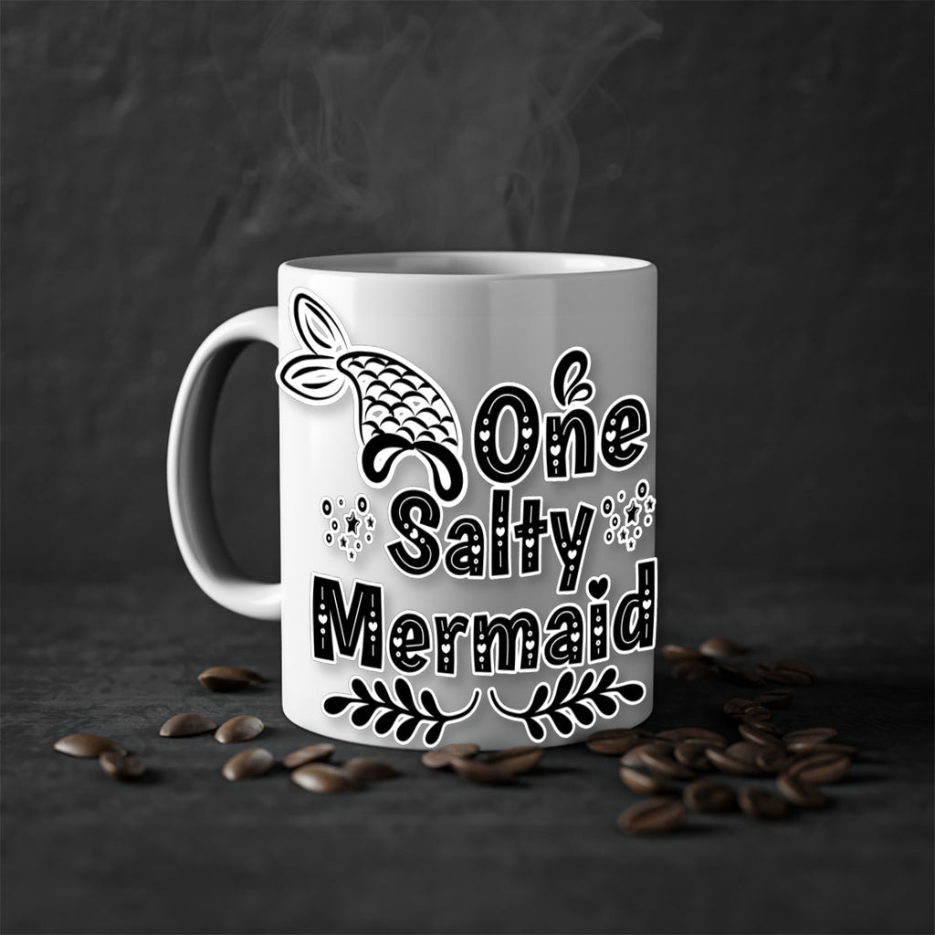One Salty Mermaid 528#- mermaid-Mug / Coffee Cup