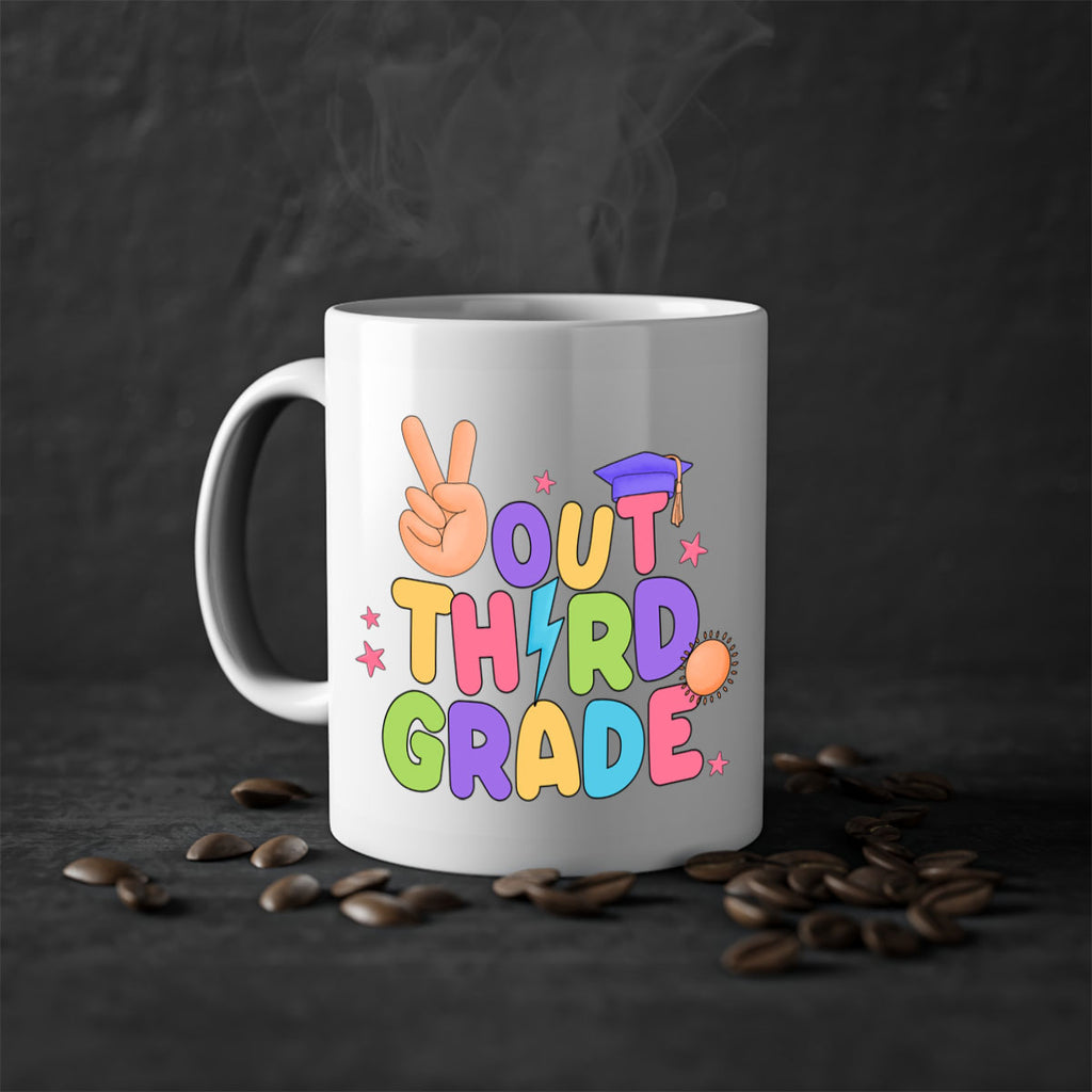 Peace Out 3rd Grade Peace 18#- Third Grade-Mug / Coffee Cup