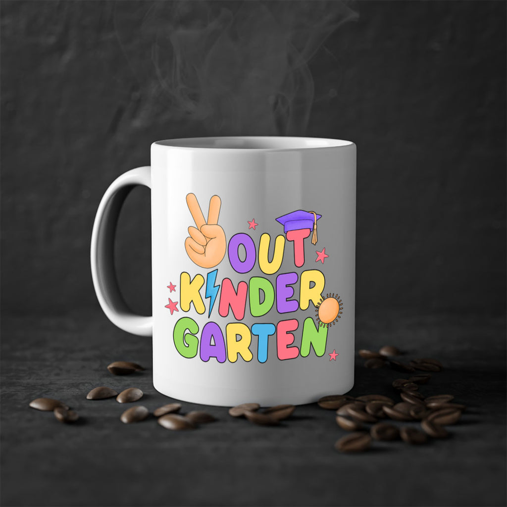 Peace Out Kindergarten Peace Hand 14#- Kindergarten-Mug / Coffee Cup