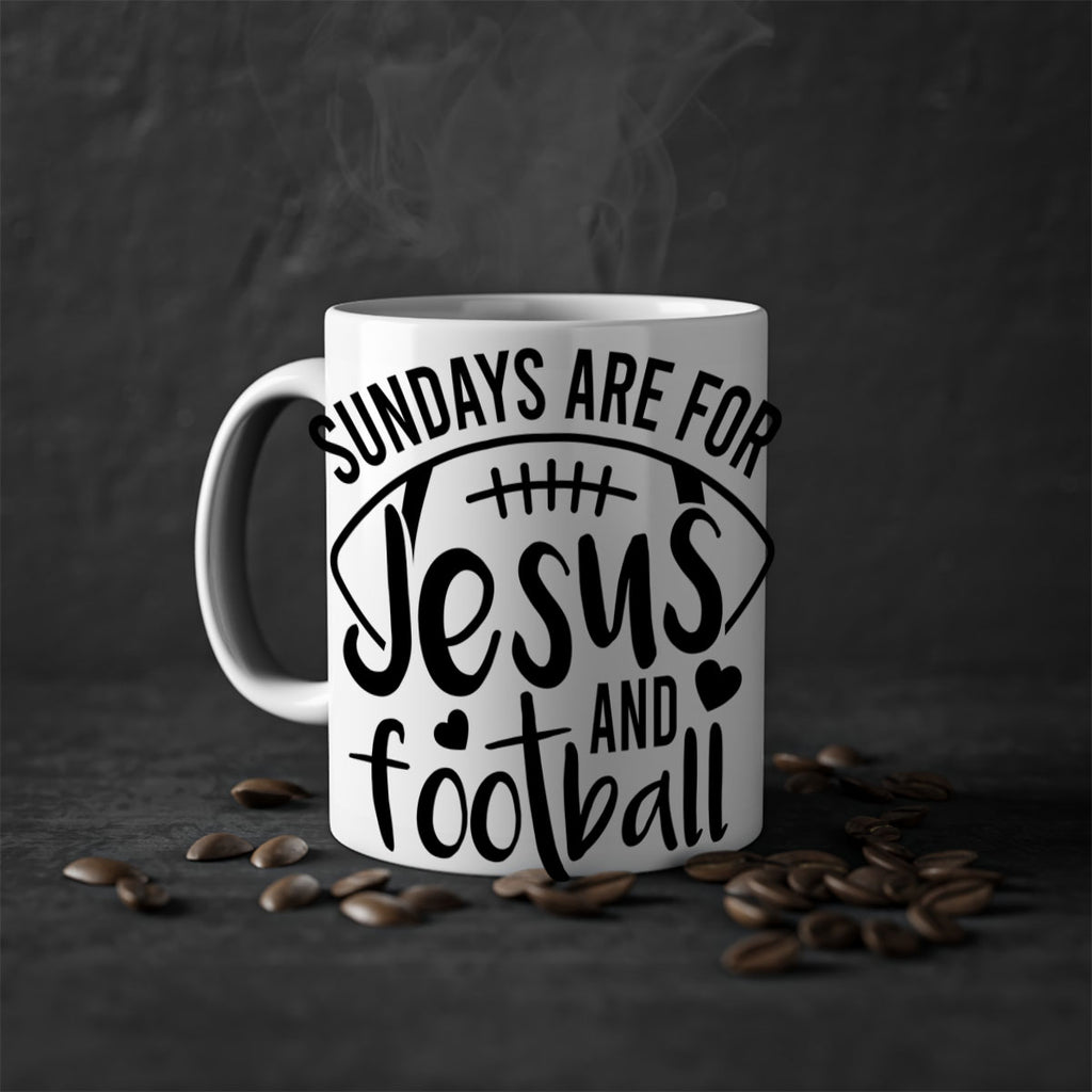 Sundays are for jesus and football 423#- football-Mug / Coffee Cup