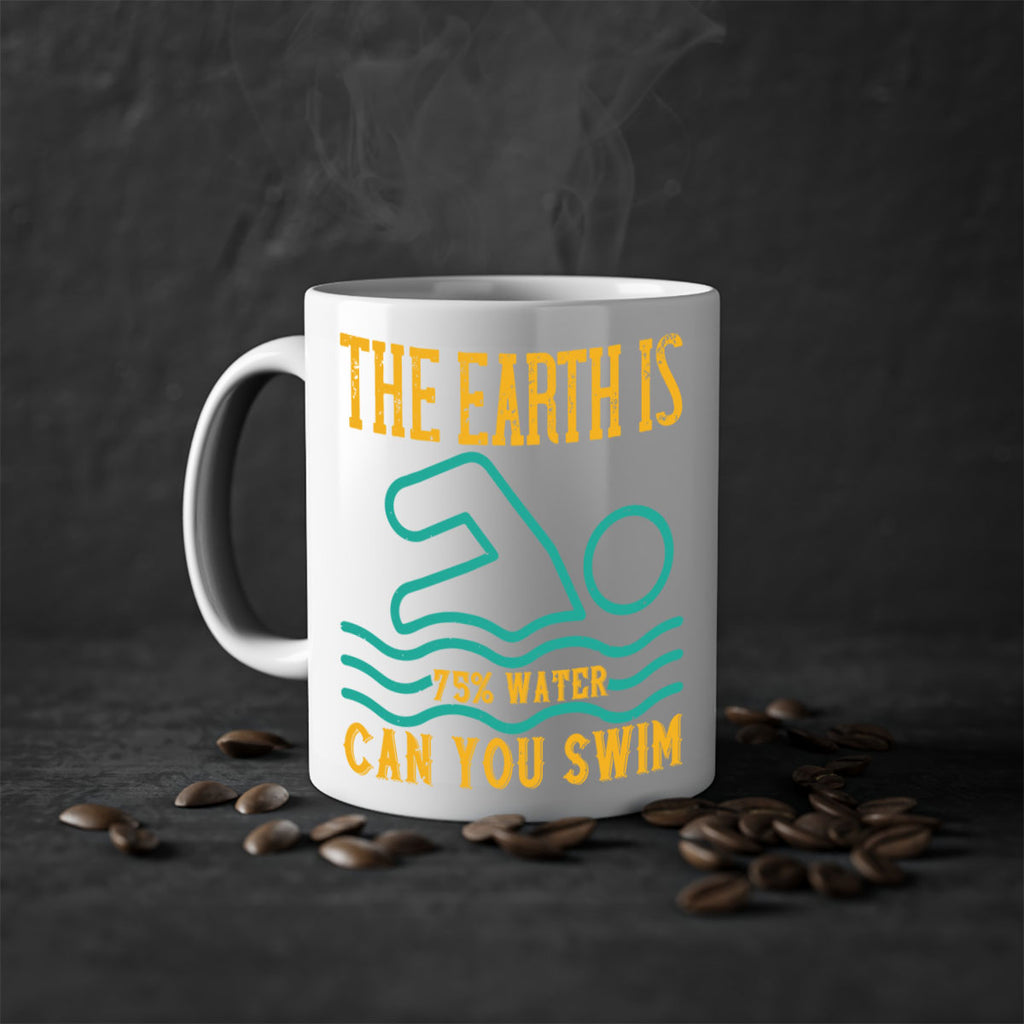 THE EARTH IS WATER CAN YOU SWIM 204#- swimming-Mug / Coffee Cup