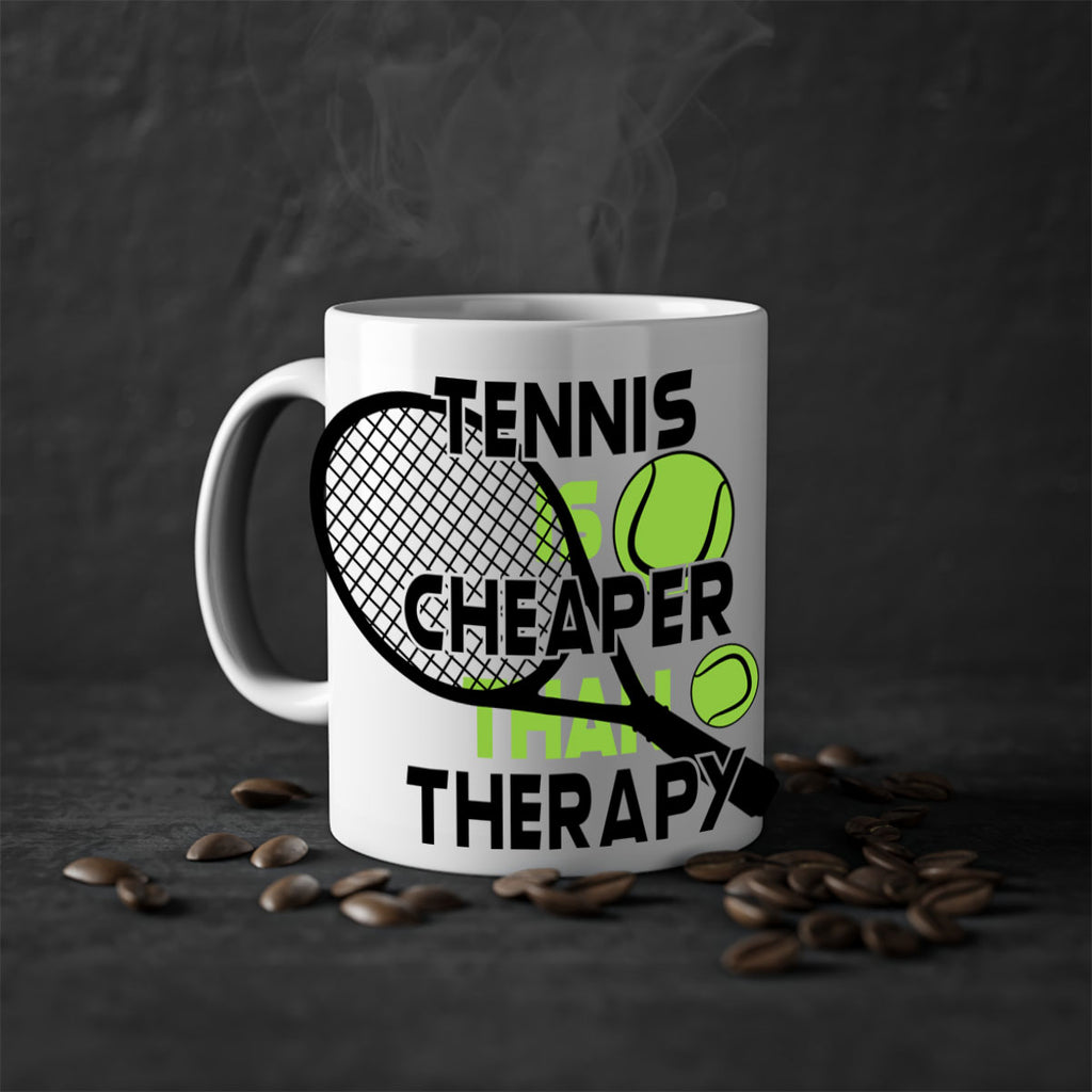 Tennis is cheaper than therapy 307#- tennis-Mug / Coffee Cup