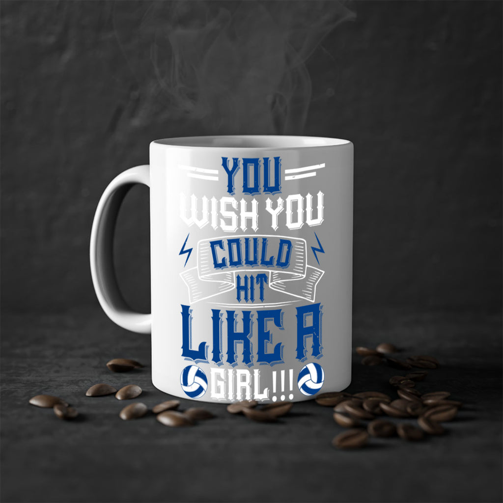 You wish you could hit like a girl Style 6#- volleyball-Mug / Coffee Cup