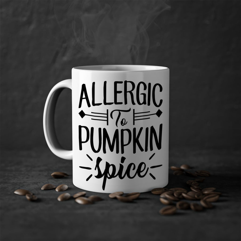 allergic to pumpkin spice 7#- fall-Mug / Coffee Cup