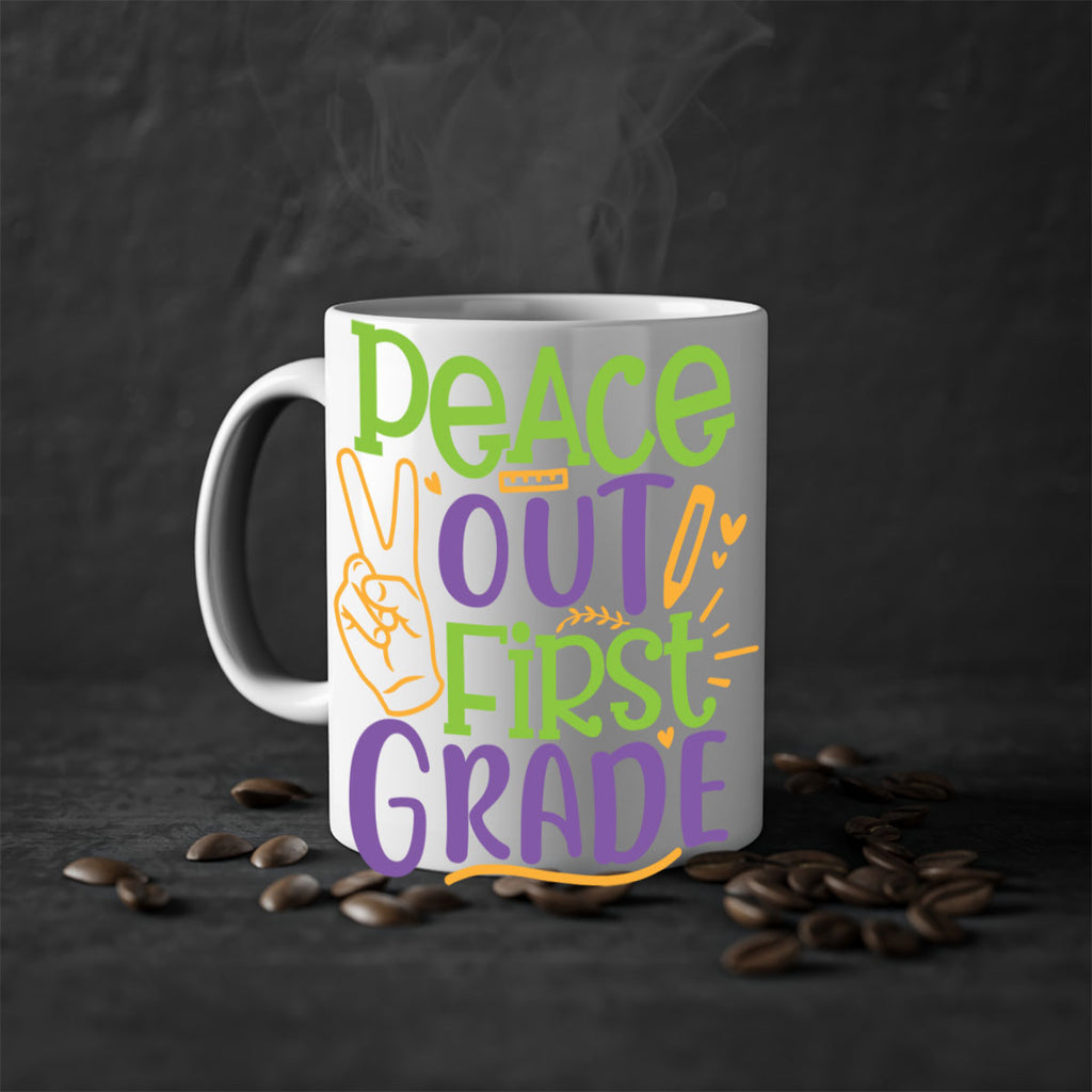 peace out 1st grade 30#- First Grade-Mug / Coffee Cup