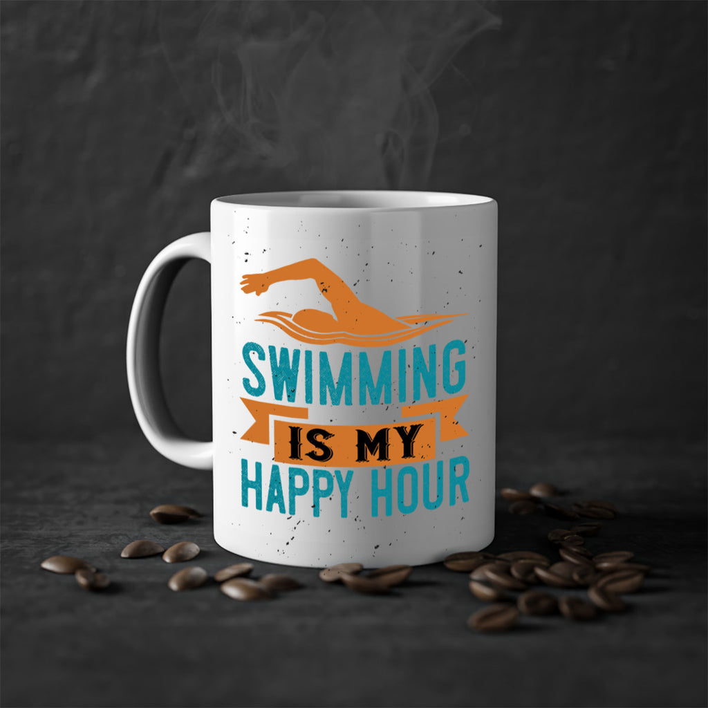 swimming is myhappy hour 378#- swimming-Mug / Coffee Cup
