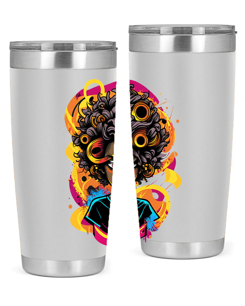 Sparkling Black Girl Design 6#- women-girls- Tumbler
