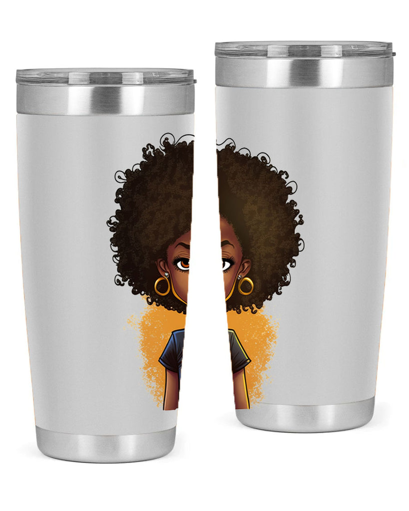 Sparkling Black Girl Design 8#- women-girls- Tumbler