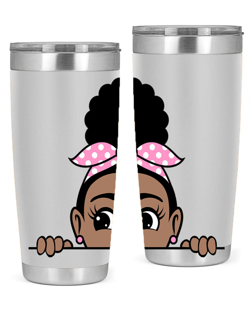 afro puff bandana girl peekaboo 86#- women-girls- Tumbler