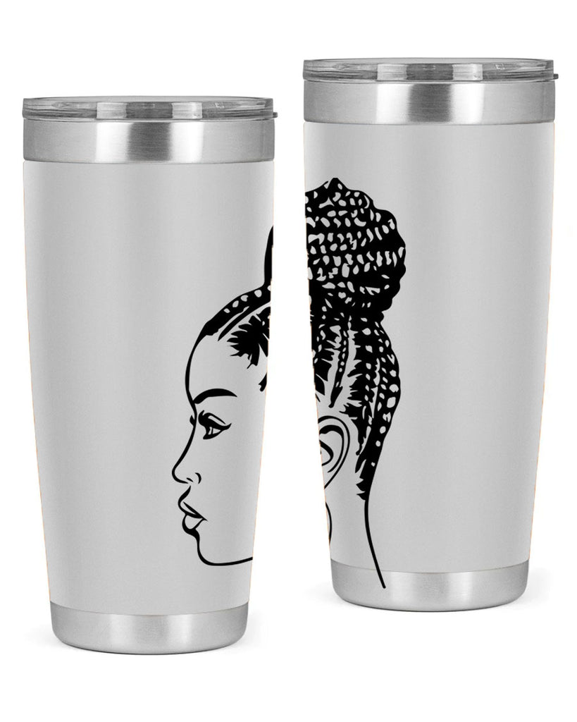 black woman with braids 7#- women-girls- Tumbler