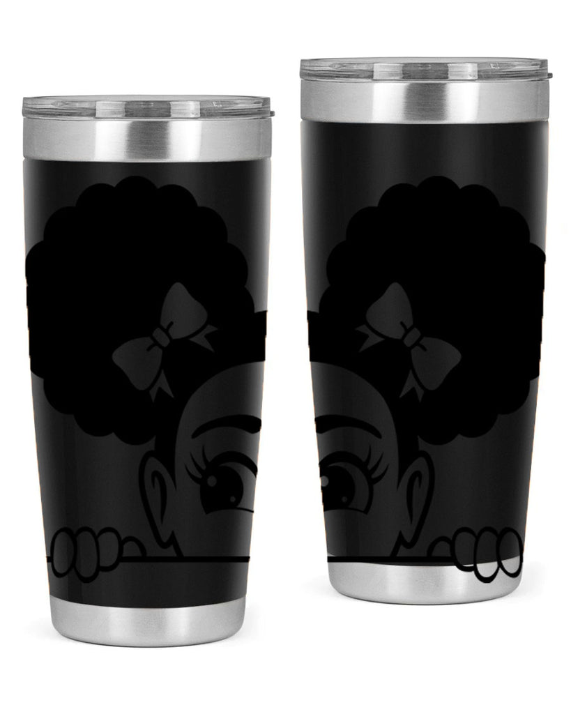 afro puffs girl peekaboo 81#- women-girls- Tumbler