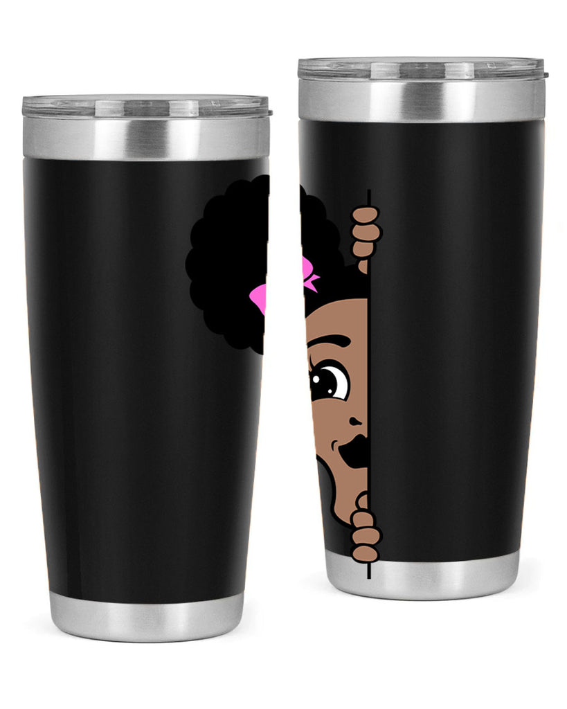afro puffs girl peekaboo 83#- women-girls- Tumbler