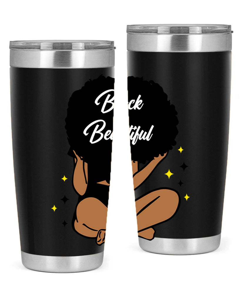 black is beautiful 14#- women-girls- Tumbler