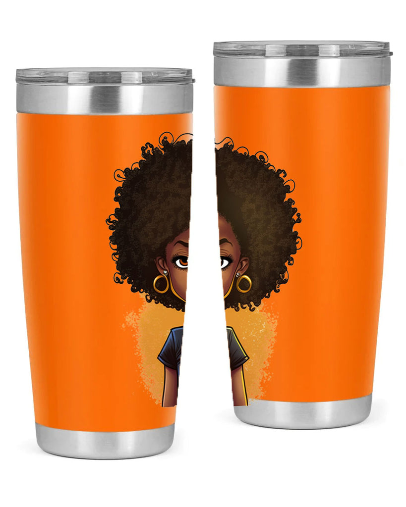 Sparkling Black Girl Design 8#- women-girls- Tumbler
