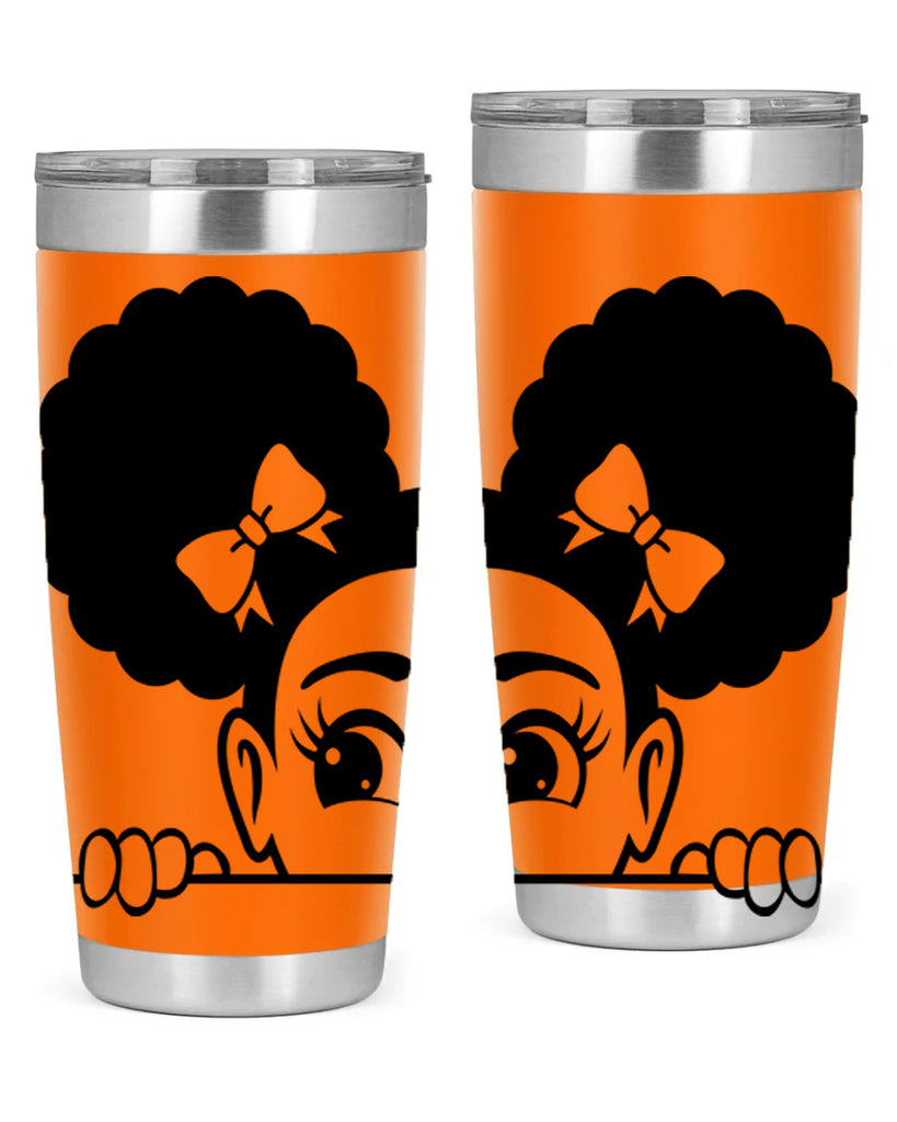 afro puffs girl peekaboo 80#- women-girls- Tumbler