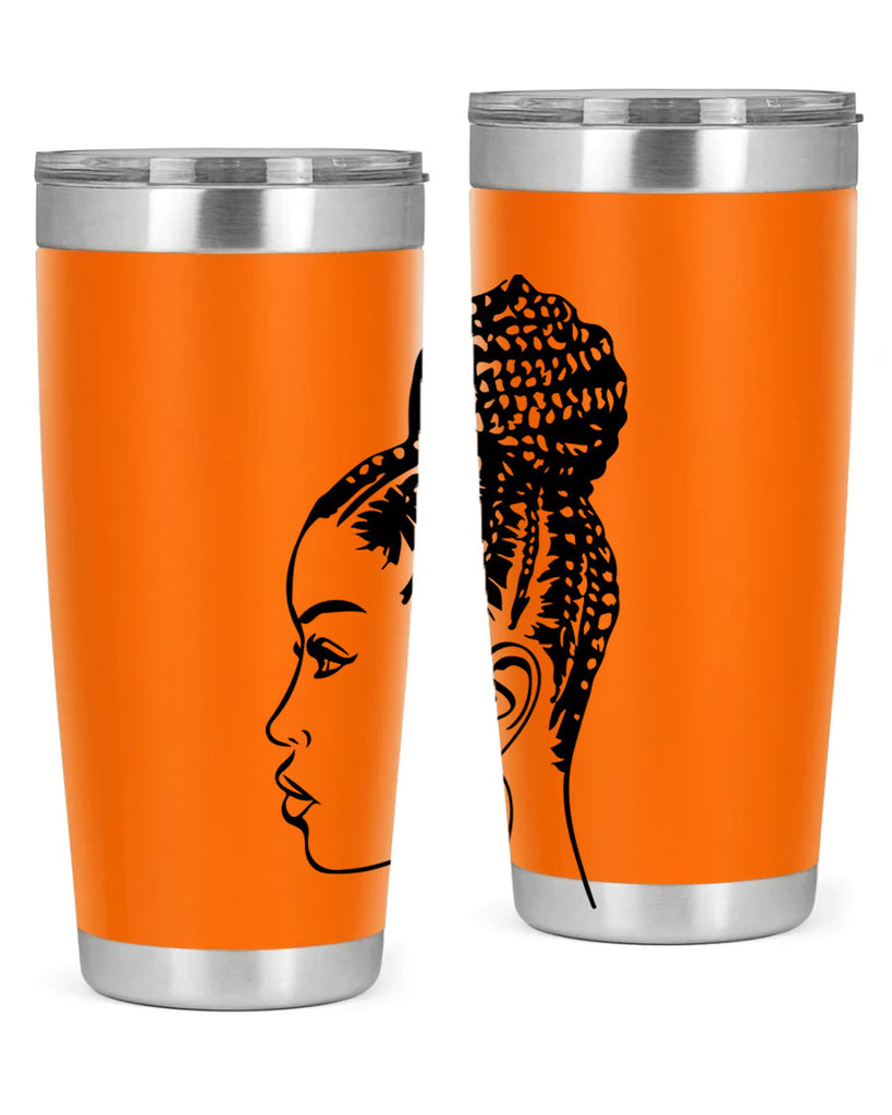 black woman with braids 7#- women-girls- Tumbler