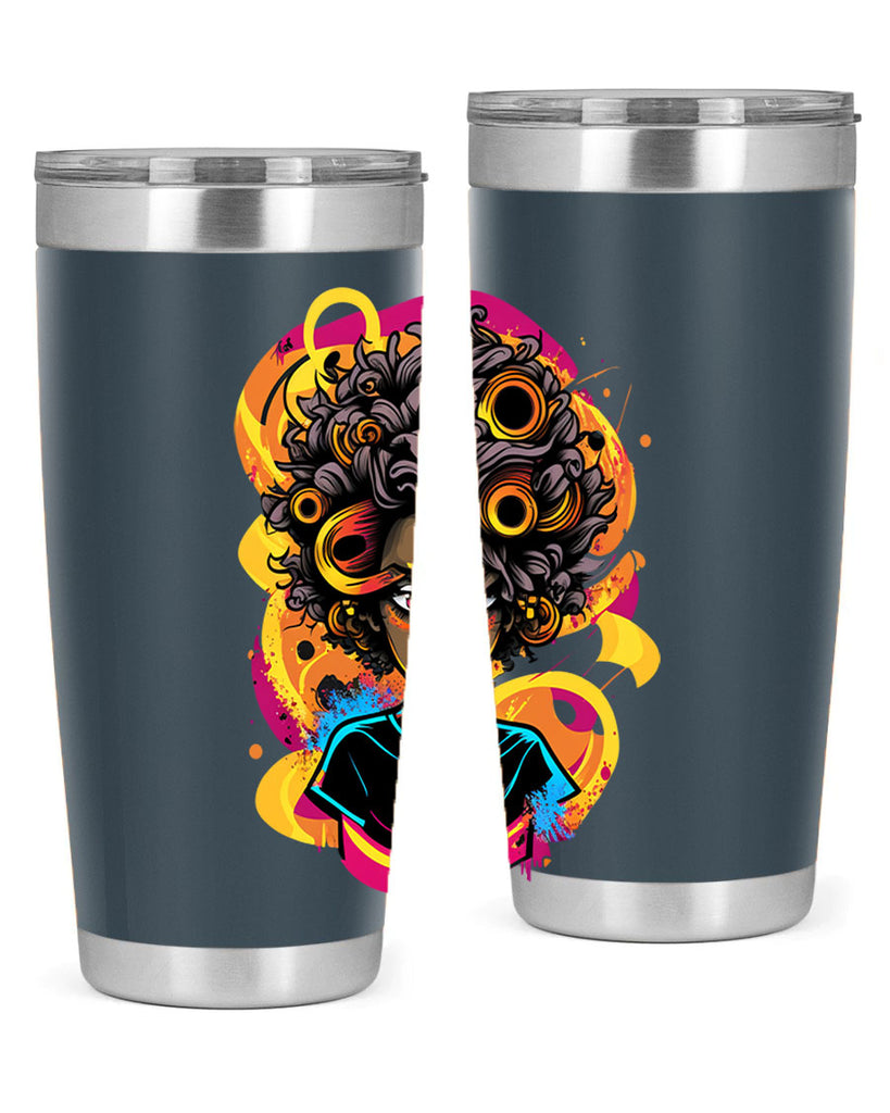 Sparkling Black Girl Design 6#- women-girls- Tumbler
