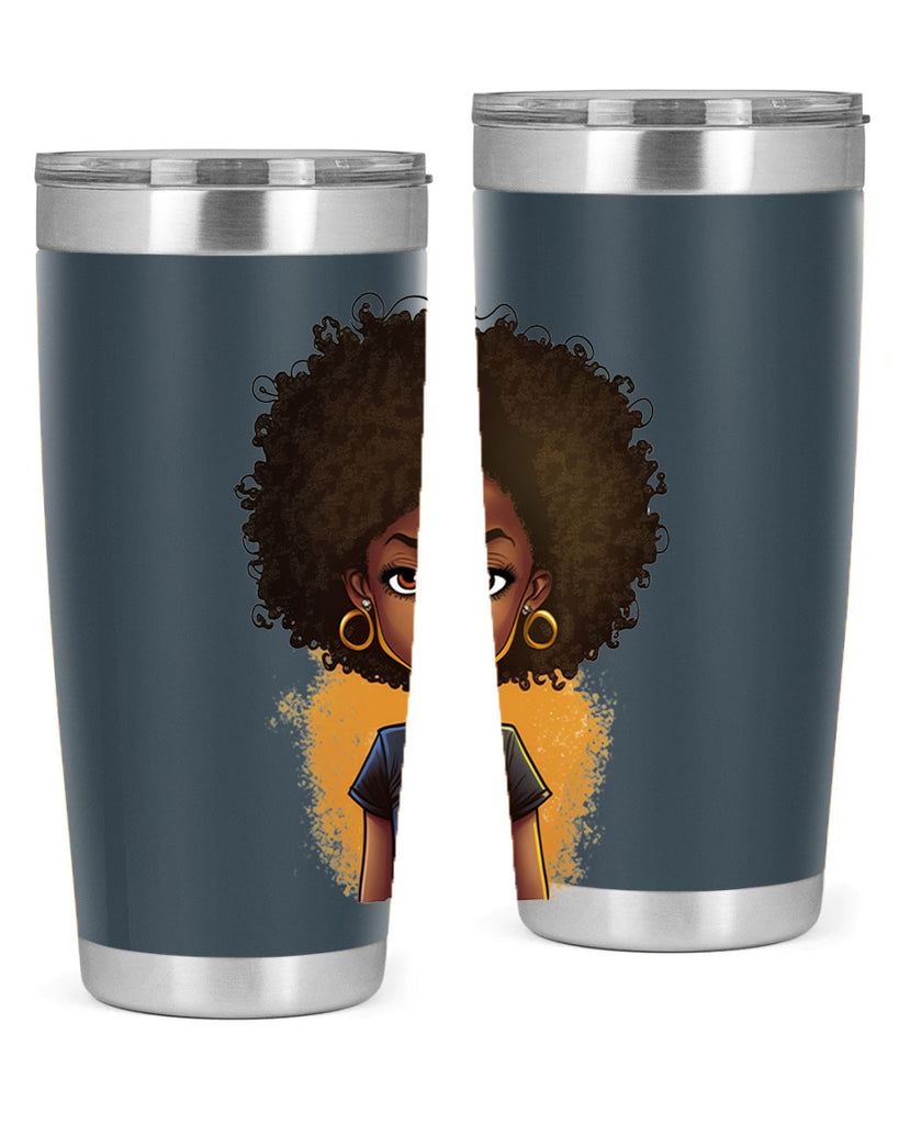 Sparkling Black Girl Design 8#- women-girls- Tumbler
